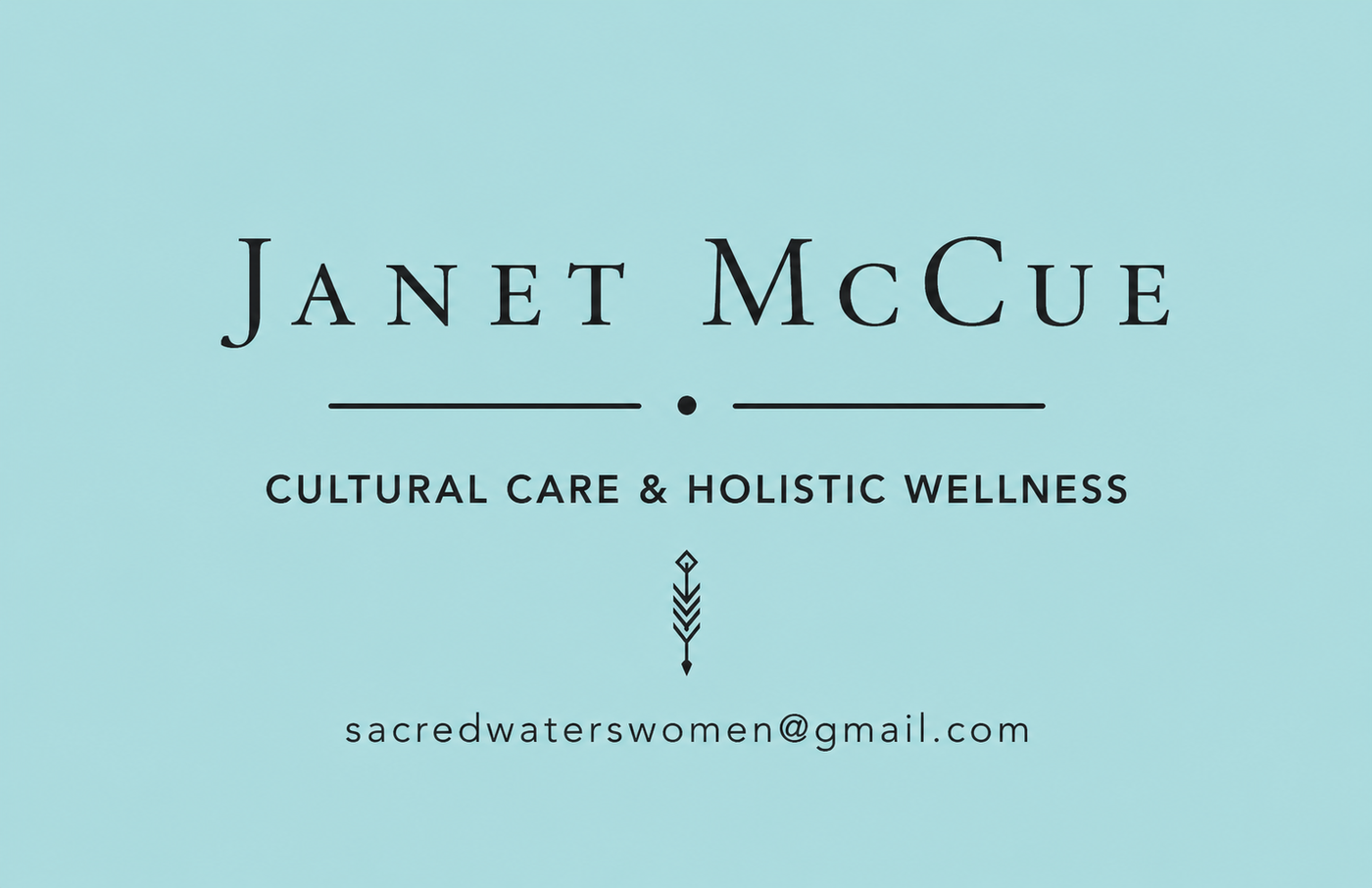 Janet McCue Cultural Care and Holistic Wellness card